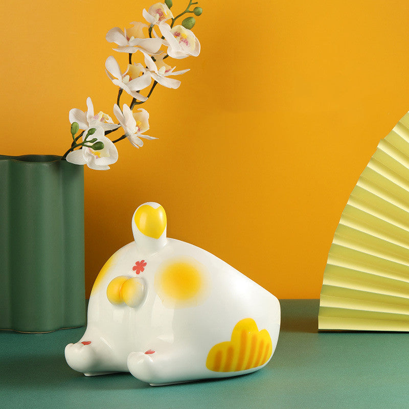 Ceramic Pet Holder High Feeding Bowl