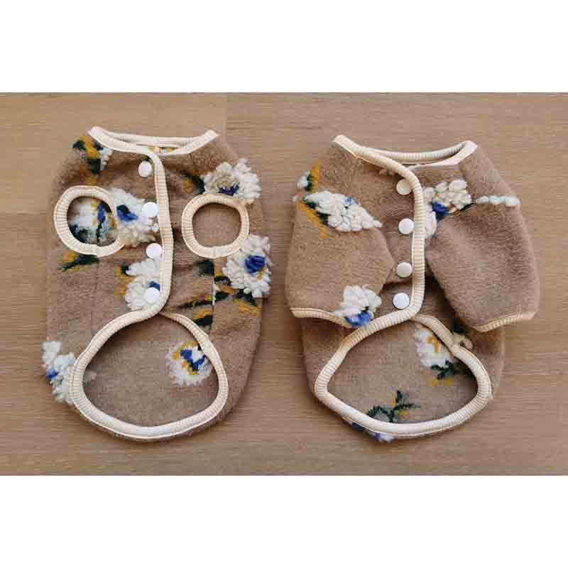 Warm Lamb Woolen Flower Vest Jacket