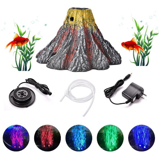Fish Tank Creative Ornament Volcano