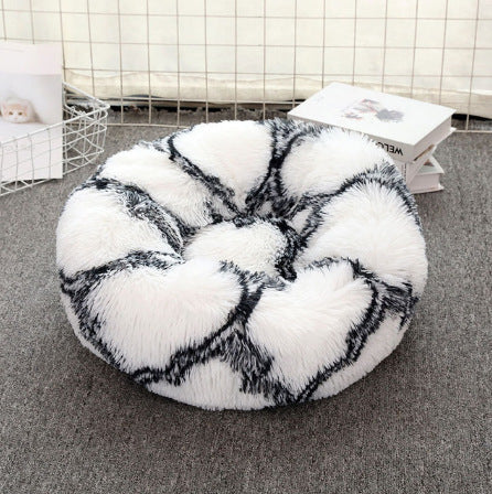 Soft Thick Cotton Plush Round Pet Bed