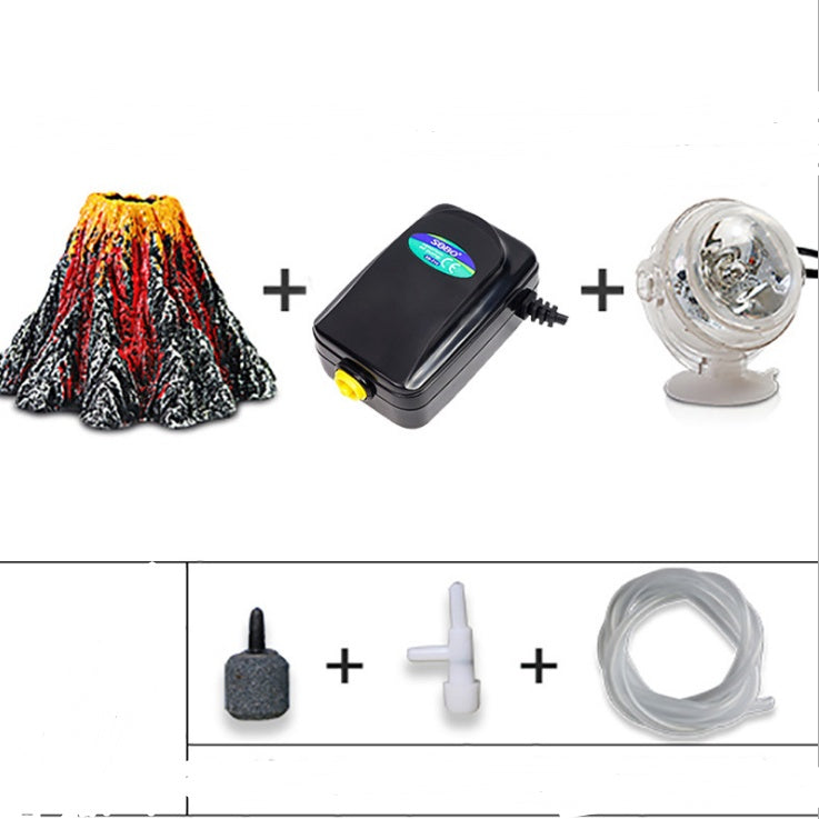Fish Tank Creative Ornament Volcano
