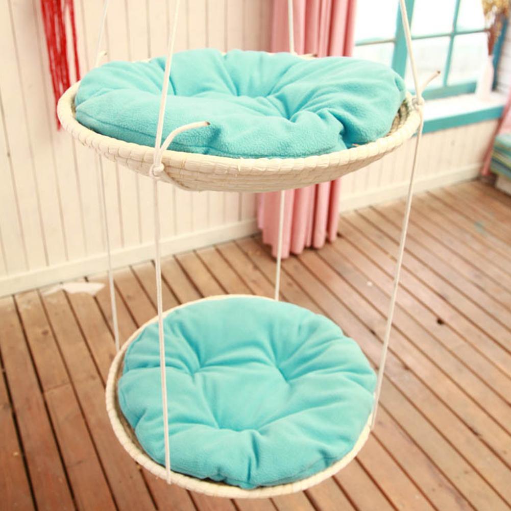 Straw hammock cat climbing frame nest