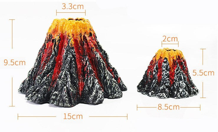 Fish Tank Creative Ornament Volcano