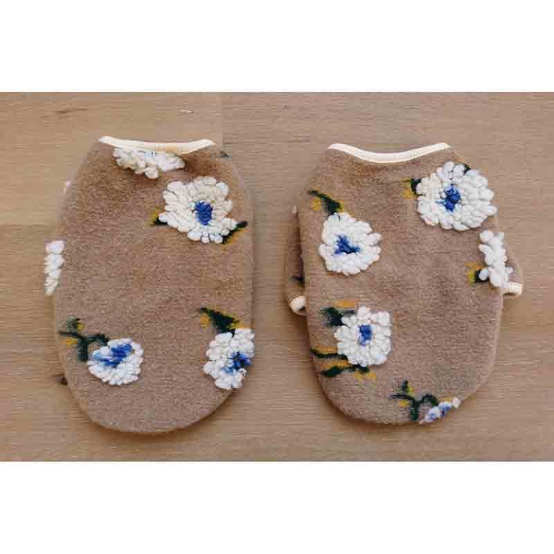 Warm Lamb Woolen Flower Vest Jacket