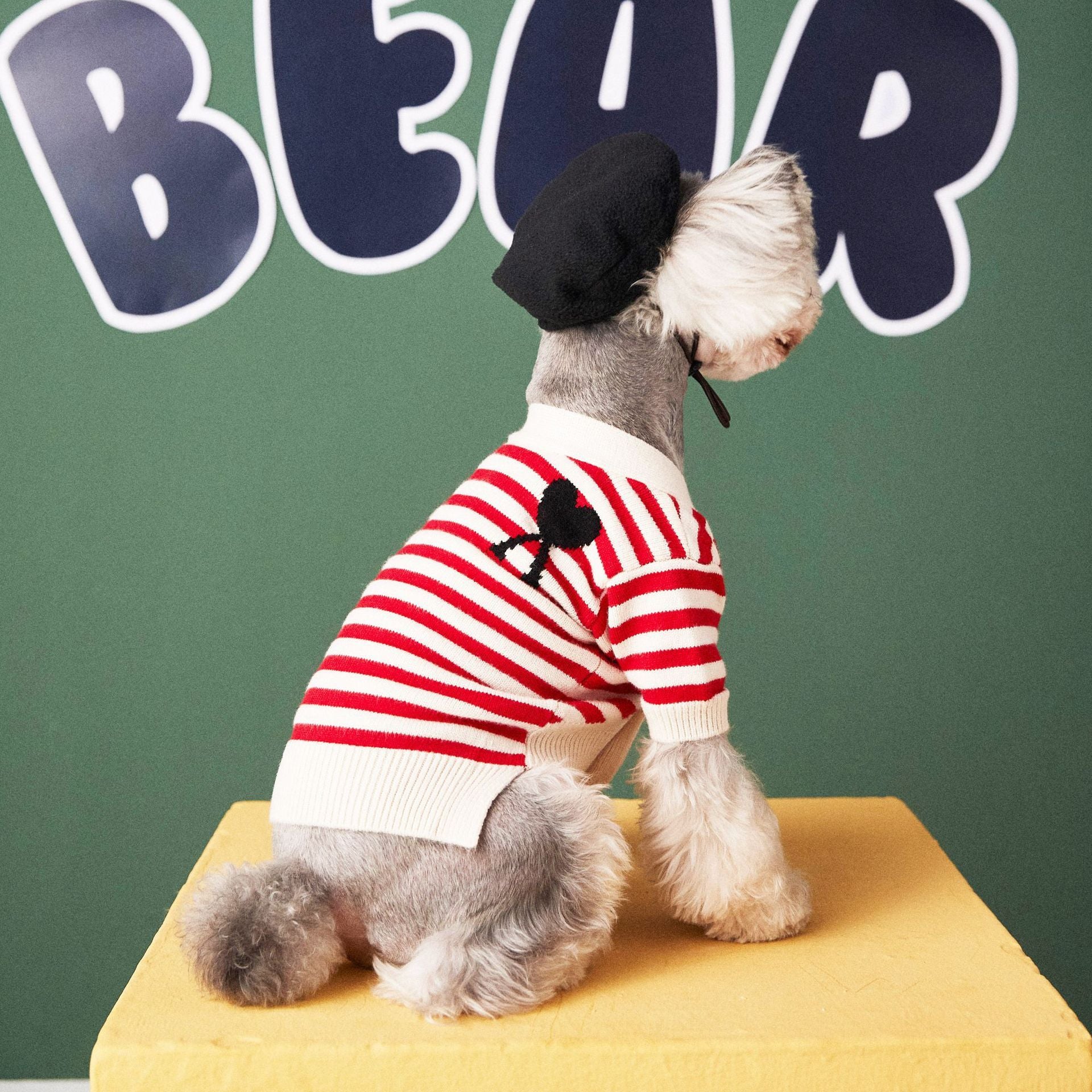 Pet Small Dog Striped Sweater Cardigan