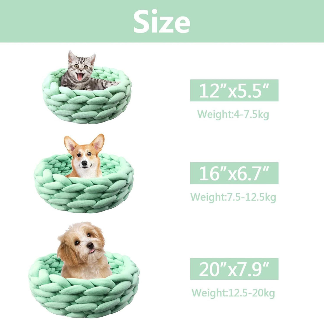 Knitted Round Pet Bed