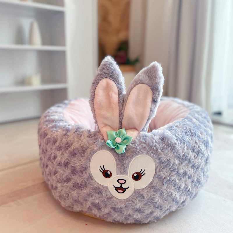 Universal Winter Plush Pet Cushion Round Bed