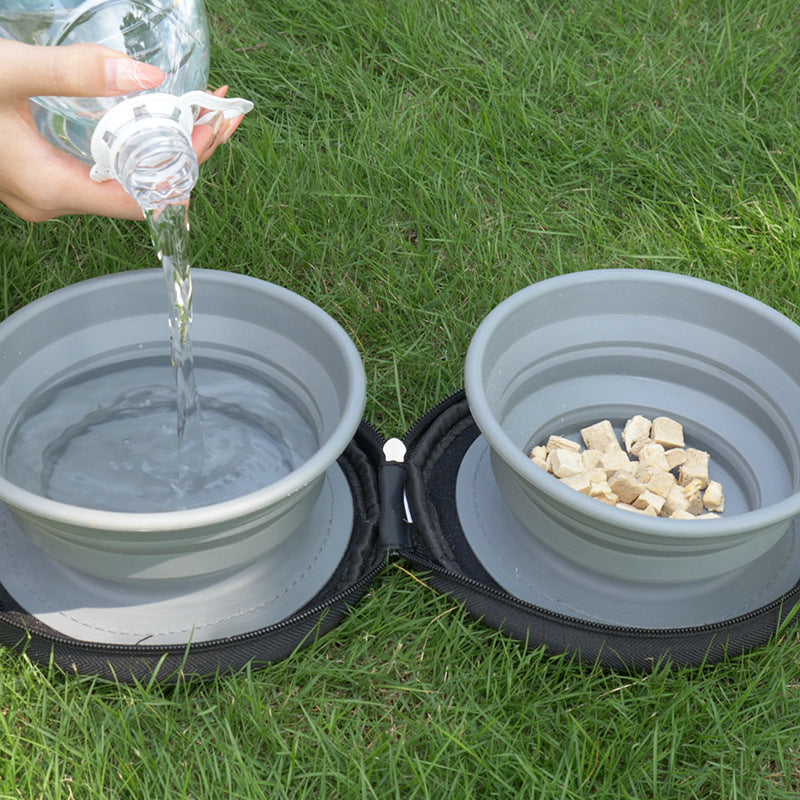 Pet Outdoor Drinking Water Feeding Tableware Set