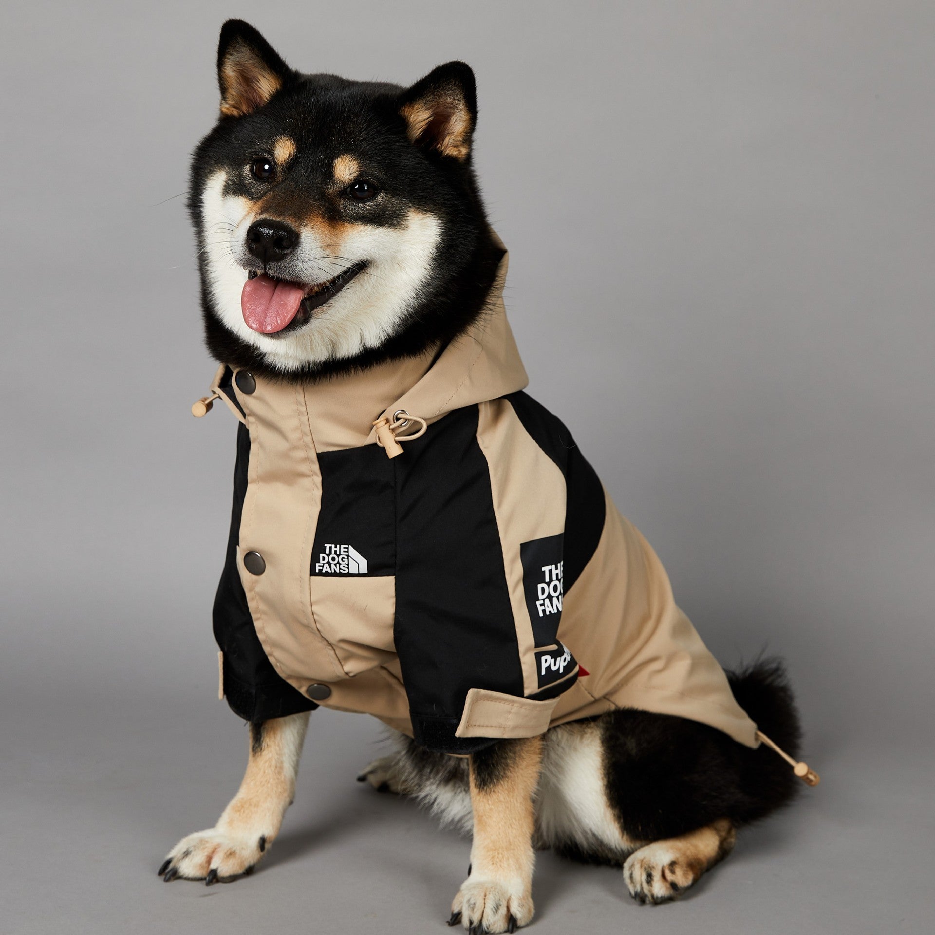 Khaki Windproof Pet Shell Jacket