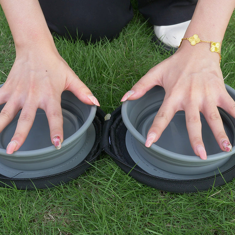 Pet Outdoor Drinking Water Feeding Tableware Set