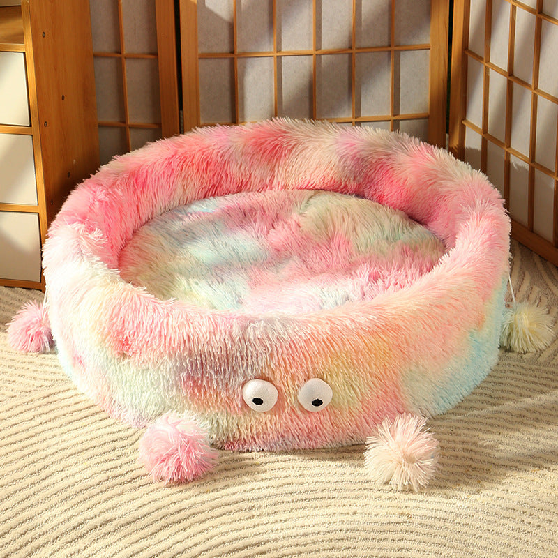 Winter Warm Small Monster Cat Bed